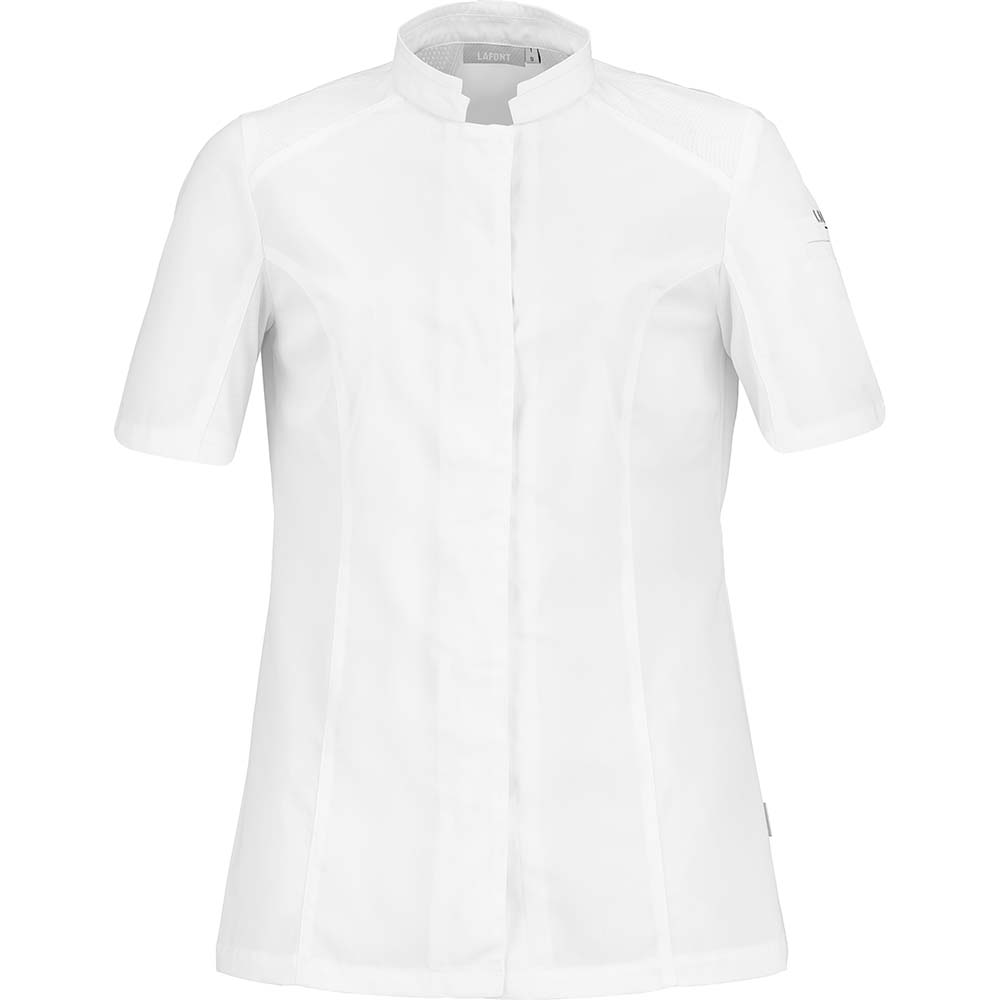 Essentials+ Damen Kochjacke MARJORAM kurzarm Weiß Gr. S