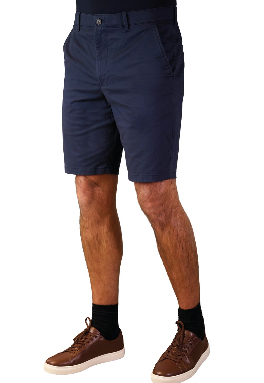 Herren Comfort Stretch-Chino-Shorts LEO Navy Gr. 56
