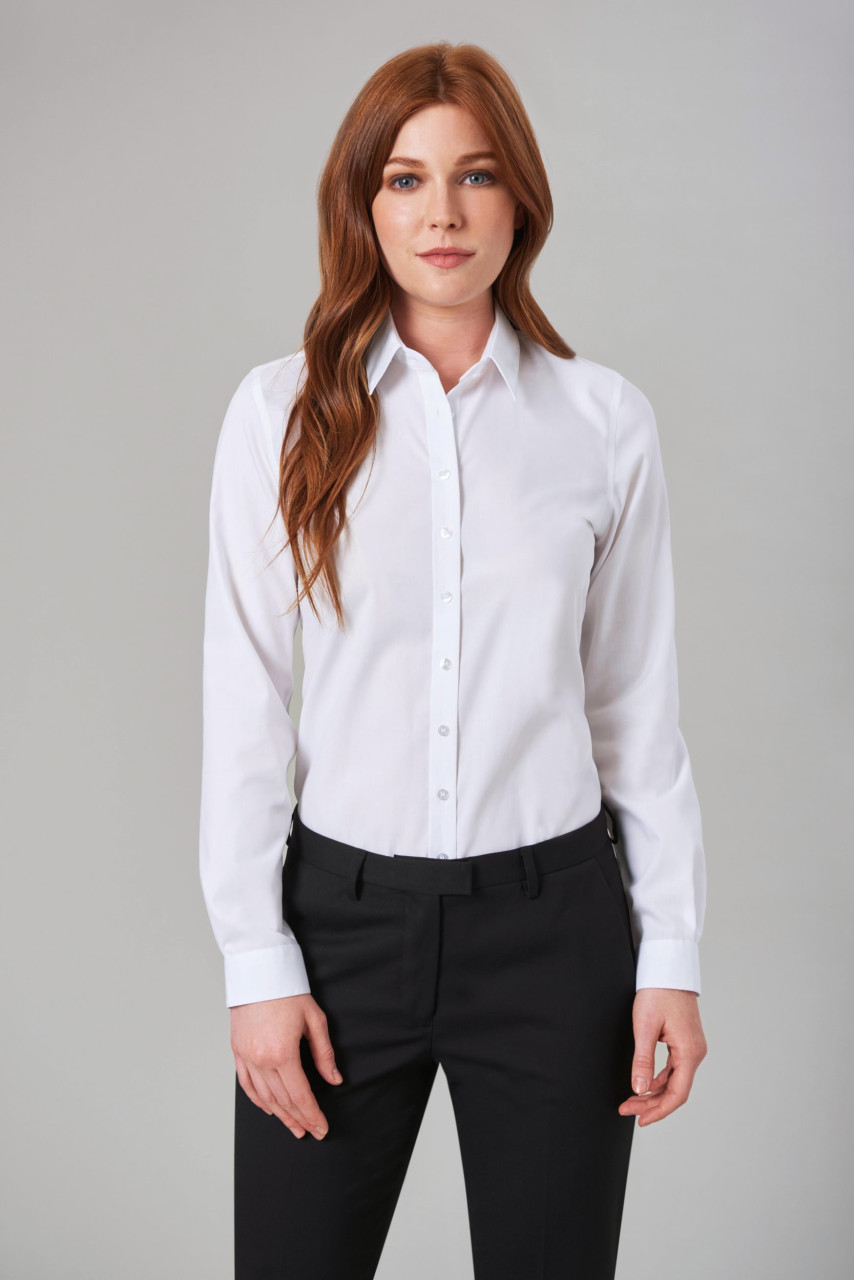 Damen Bluse SILVI Regular Fit nachhaltig Weiß