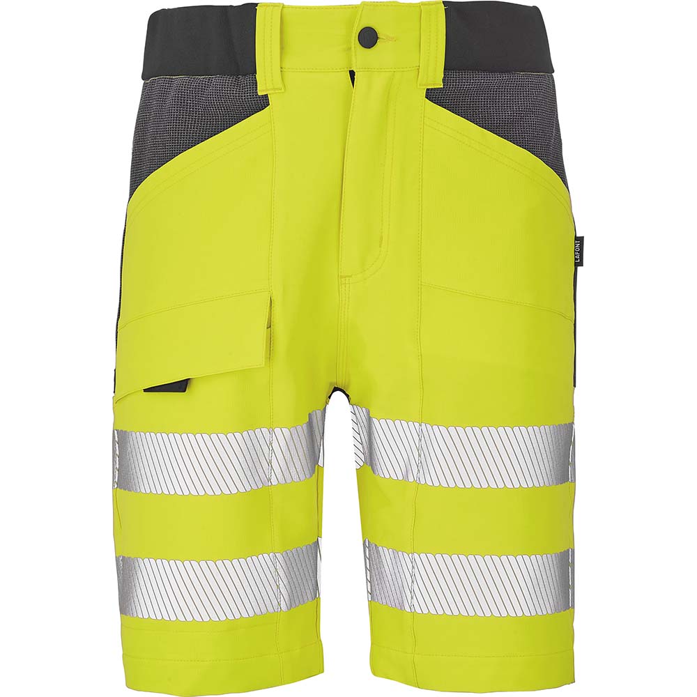 Essentials+ Unisex Bermuda Shorts LOOPING HV Gelb Fluo Dunkelgrau Gr. 54 (50FR)