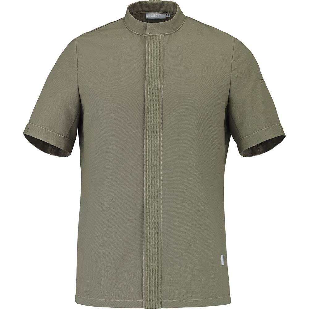 Essentials+ Herren Kochjacke GOMBO kurzarm #PI nachhaltig Khaki Gr. 54