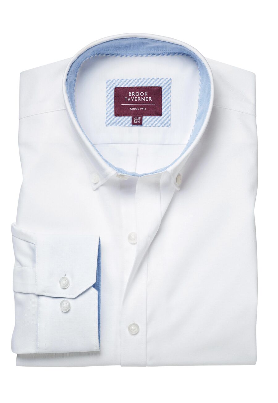 Herren Stretch-Hemd LAWRENCE Regular Fit nachhaltig Weiß Gr. 41 (L)