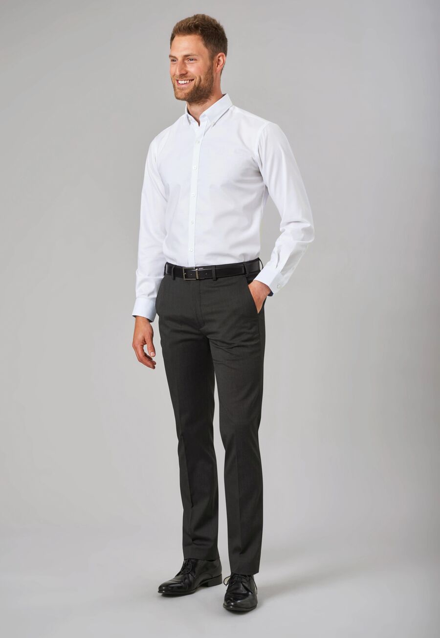 Herren Stretch-Hemd LAWRENCE Regular Fit nachhaltig Weiß Gr. 41 (L)