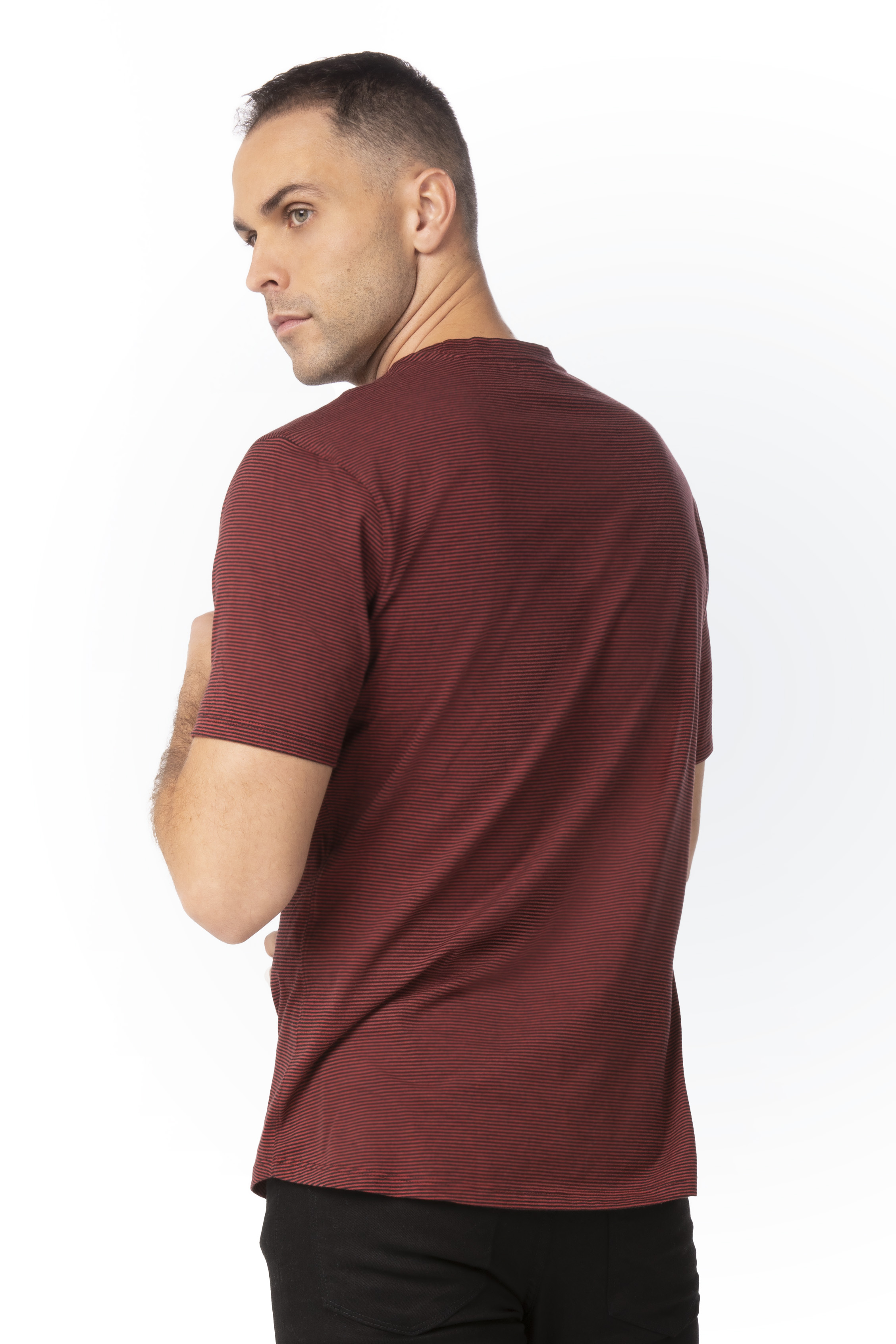 Gestreiftes Jersey Herren T-Shirt