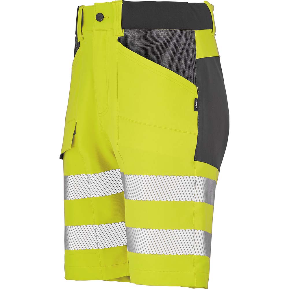Essentials+ Unisex Bermuda Shorts LOOPING HV Gelb Fluo Dunkelgrau Gr. 54 (50FR)