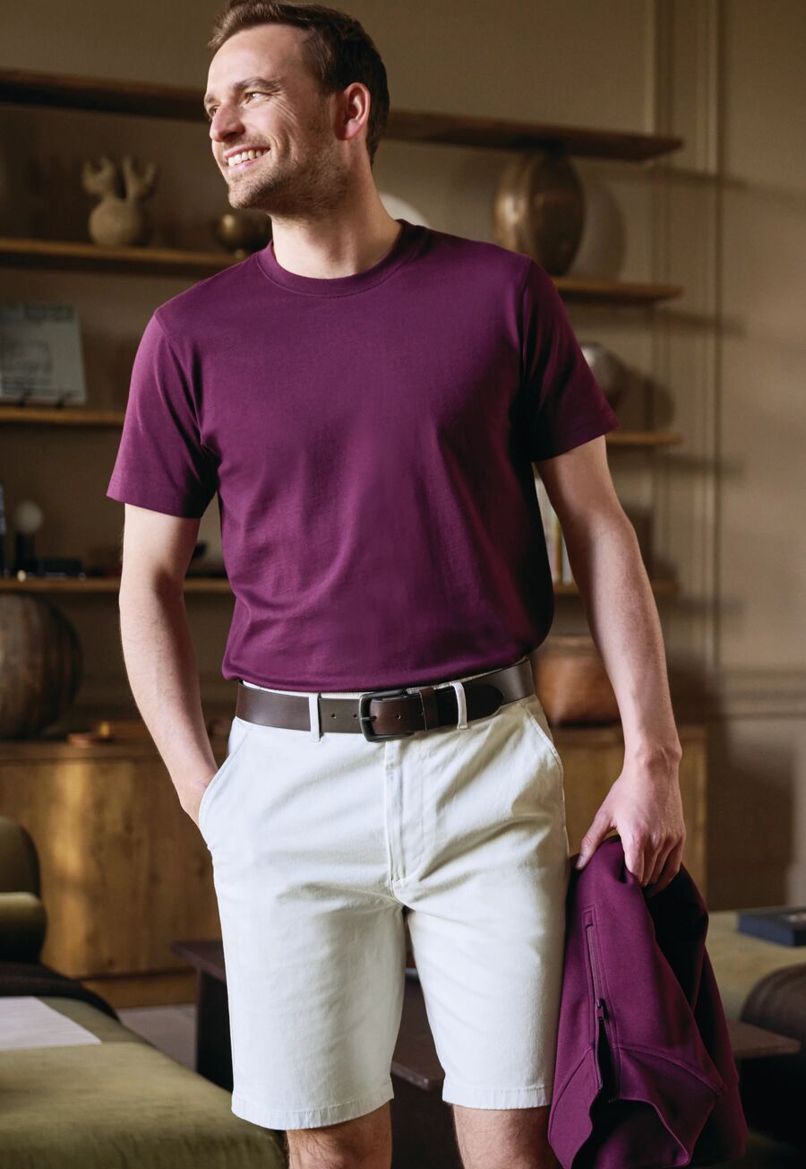Herren Comfort Stretch-Chino-Shorts LEO Navy Gr. 56