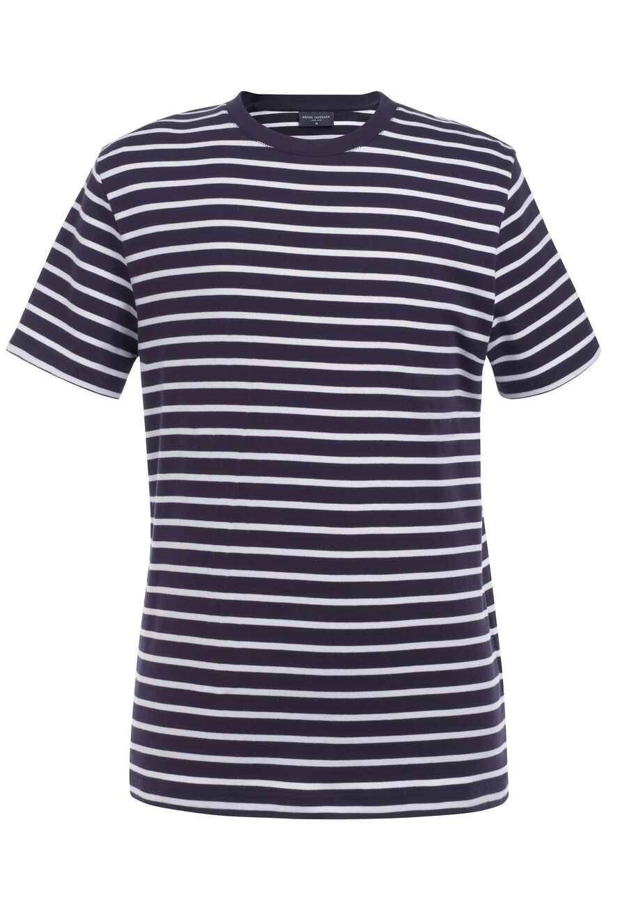 EDMUND Breton Comfort-Stretch Top kurzarm Navy Gr. 44-46 (XS)