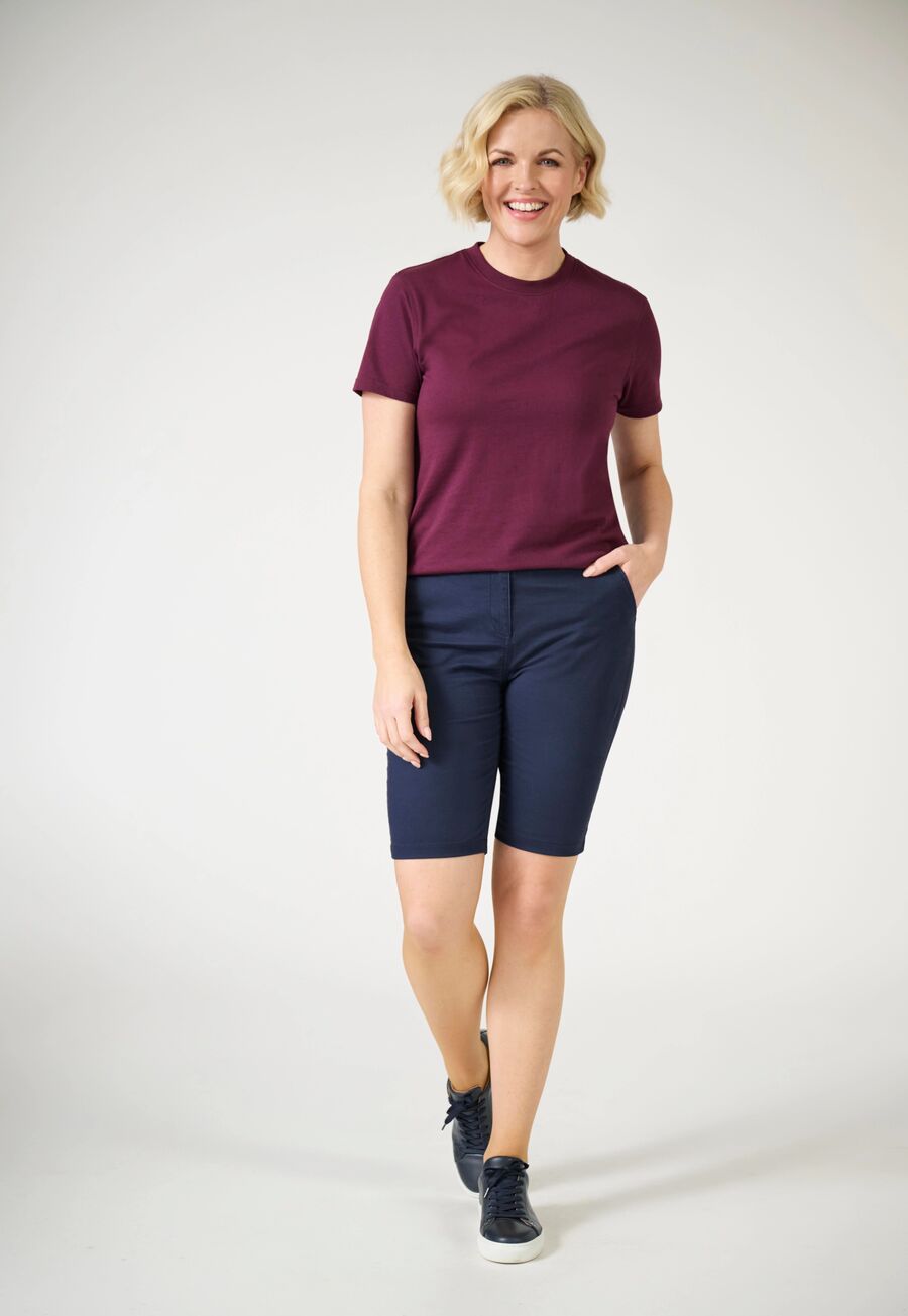Damen Comfort Stretch-Chino-Shorts LIBERTY Navy Gr. 34