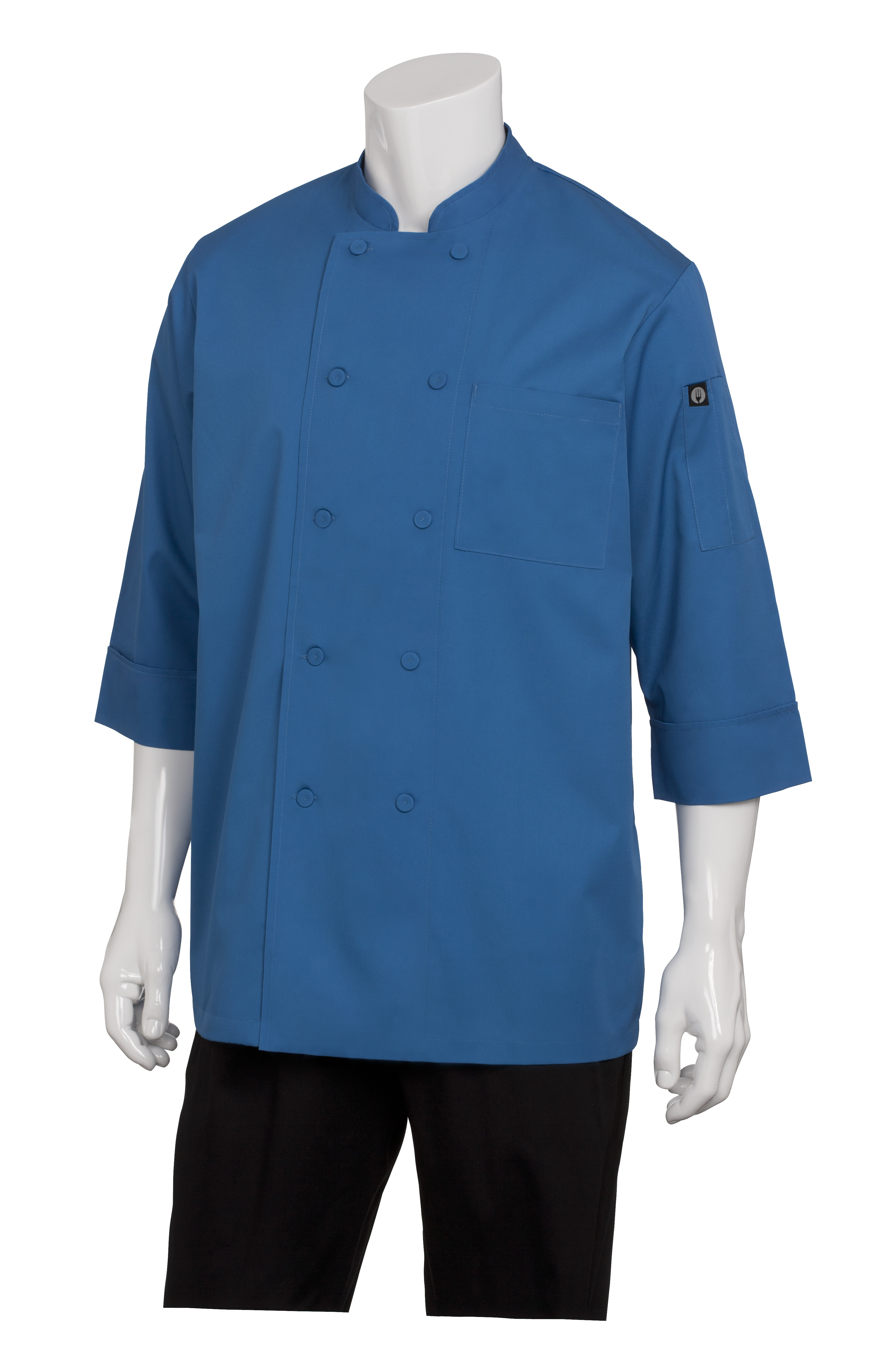 jlcl_blu_blue_basic_threequarter_sleeve_chef_coat_front_s56fcf0a90c133