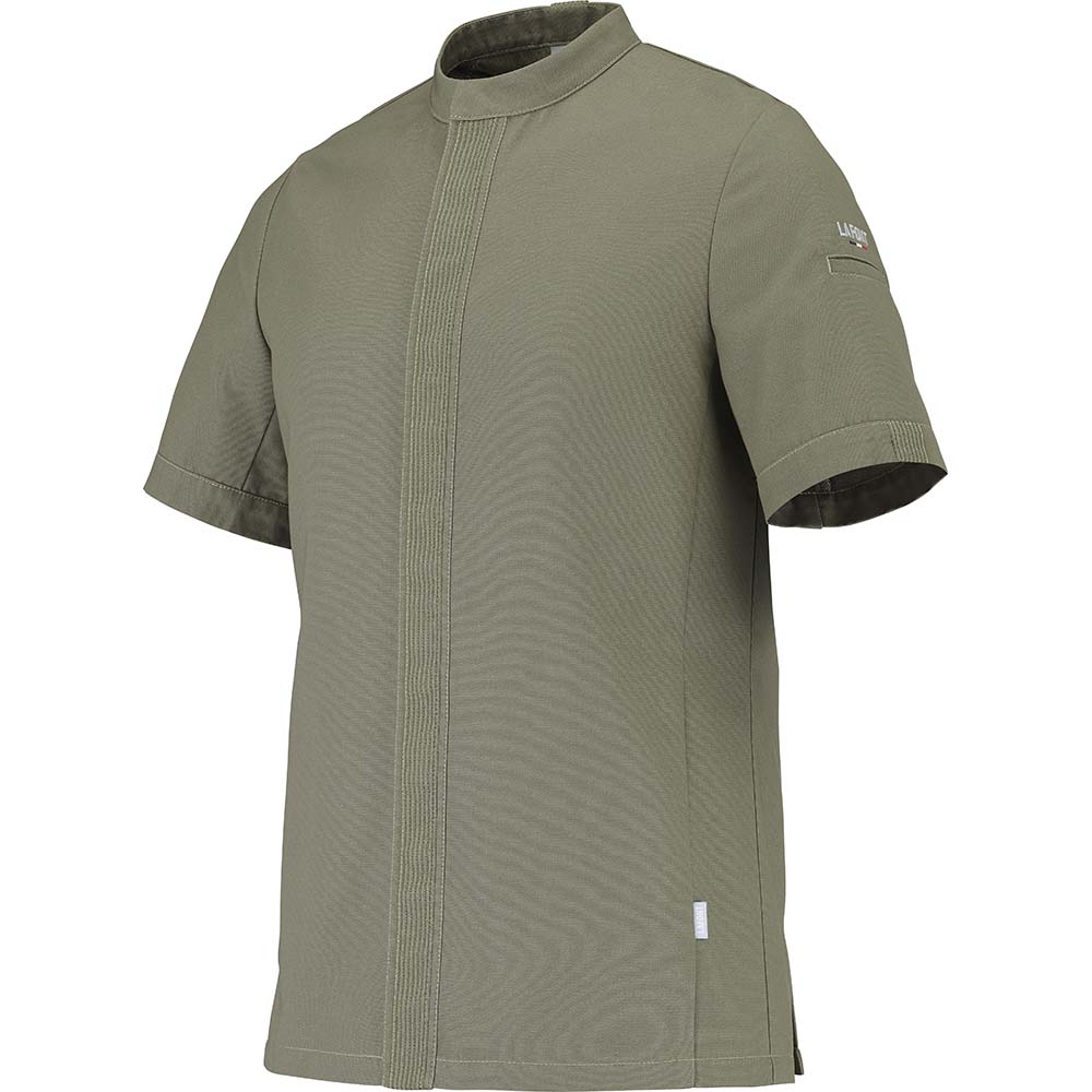 Essentials+ Herren Kochjacke GOMBO kurzarm #PI nachhaltig Khaki Gr. 54