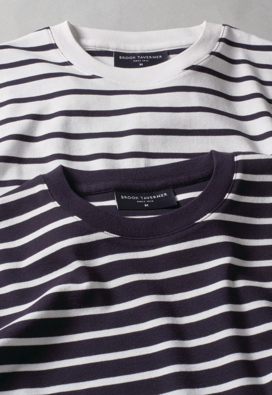 AMOS Breton Comfort-Stretch Top langarm Navy Gr. 44-46 (XS)