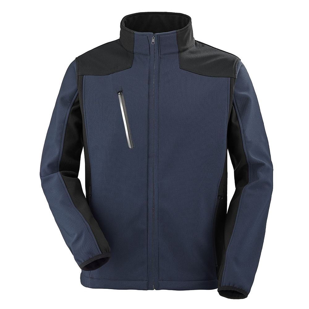 Essentials+ Unisex Softshelljacke CAUCASE Blau-Schwarz Gr. S